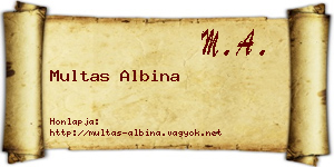 Multas Albina névjegykártya